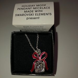 Sparkly Christmas package necklace